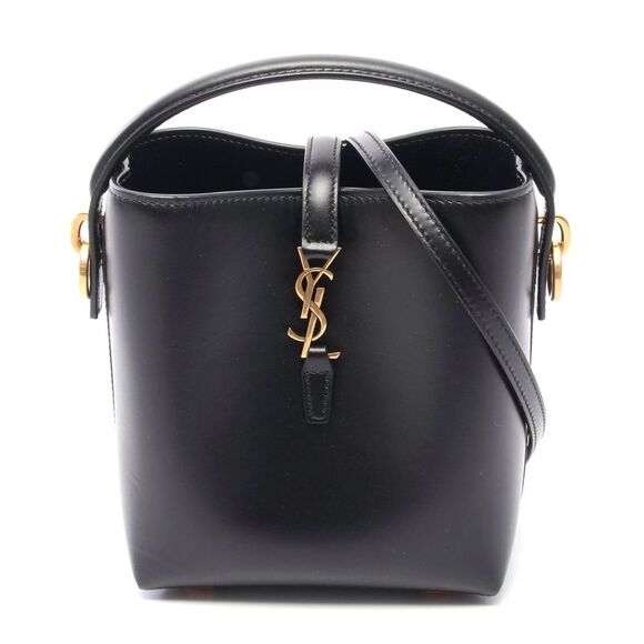 Saint Laurent Mini Leather Bucket Handbag - Picture 1 of 4